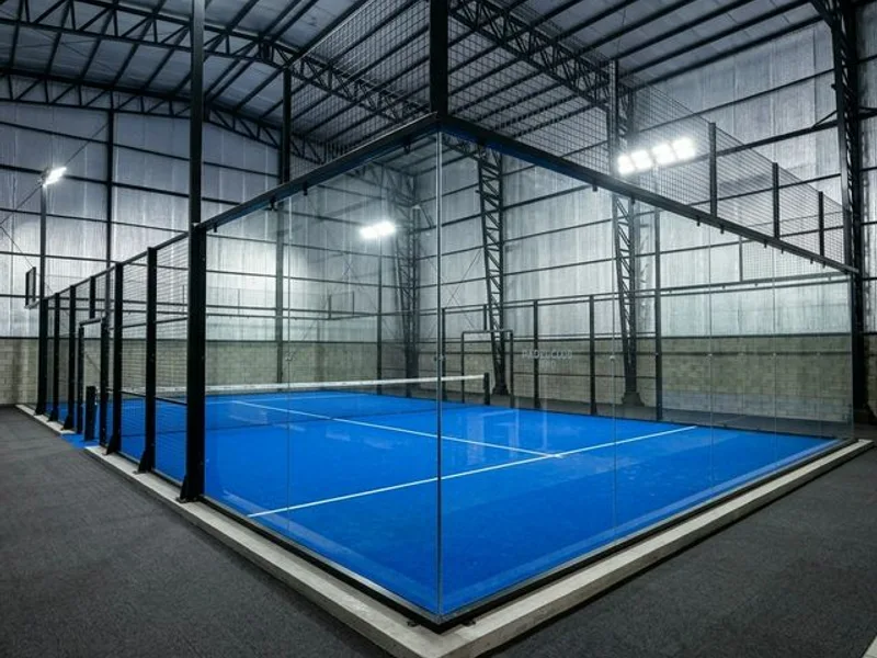 Cancha de pádel modelo Full Panorámica con vidrios en todo el perímetro - Elite Padel