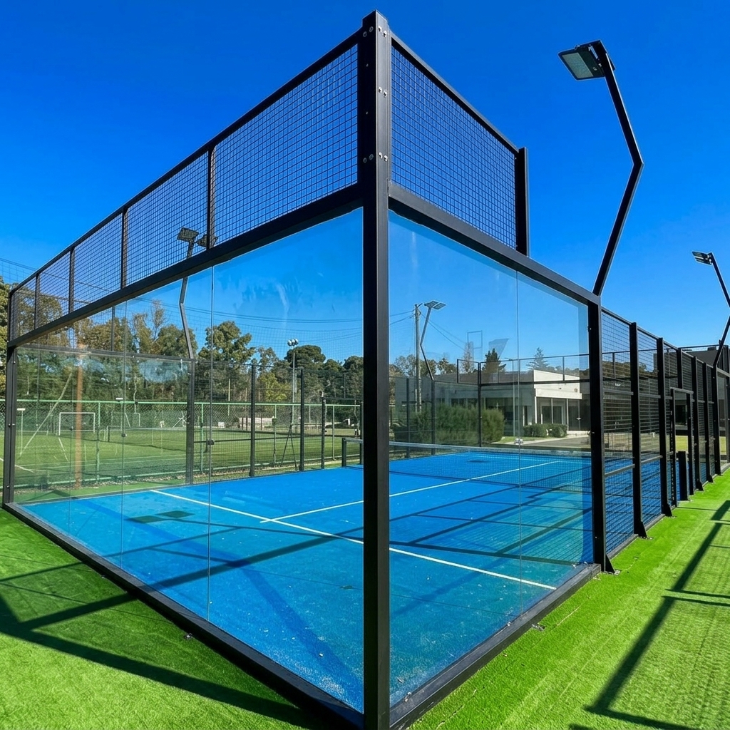 Cancha de pádel modelo Single individual profesional negra - Elite Padel